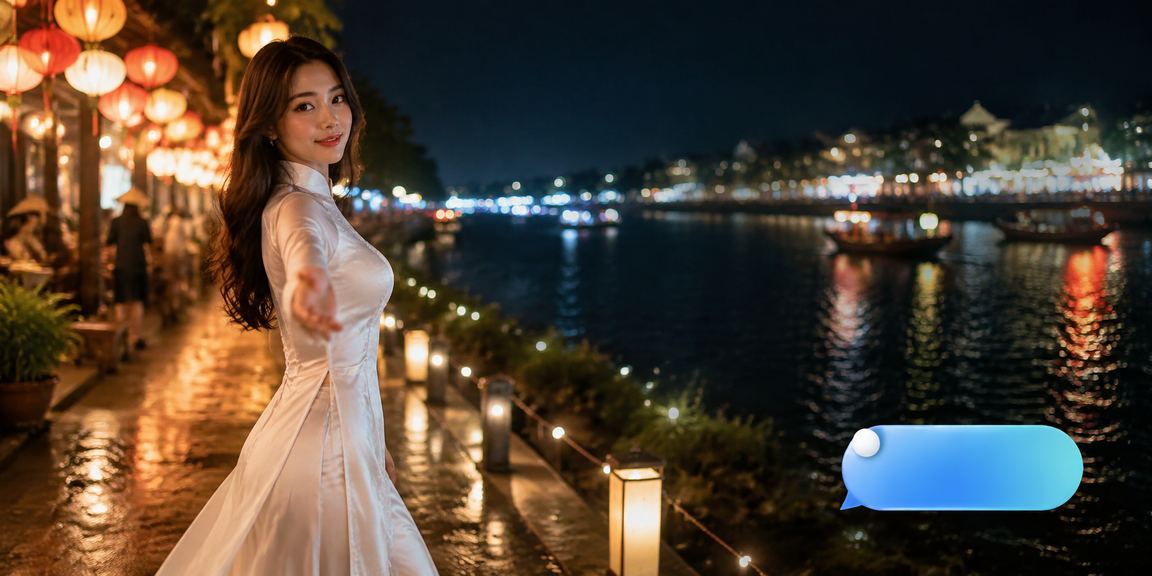 Người chơi tại chợ đêm Mekong thư giãn với slot game trên điện thoại cạnh quầy hàng